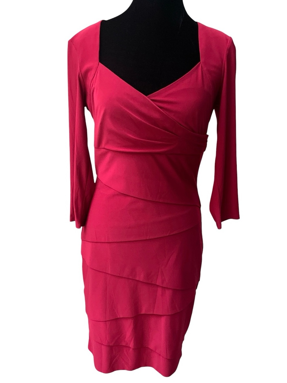 White House Black Market NWT Bandage Dress Size 6 Cranberry Burgundy Red